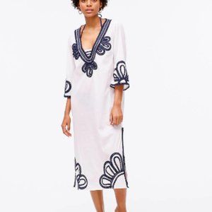 J.Crew $90 Corded Trim Beach Tunic Midi Dress